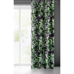 Zasłona welurowa czarno-zielona Pierre Cardin ZOJA 140x250 cm