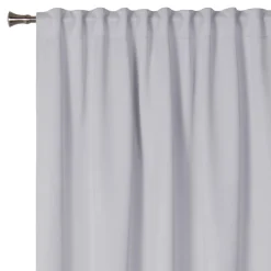 Zasłona z taśmą blackout szara ECLIPSE 140x260 cm