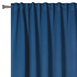 Zasłona z taśmą granatowa blockout ECLIPSE 140x260 cm