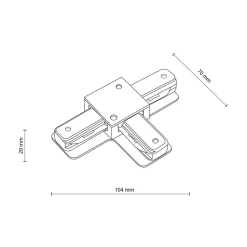 Złącze typu T do szynoprzewodu czarne TRACER