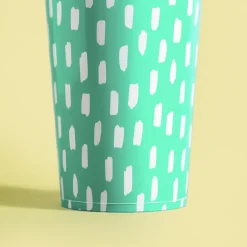 Zestaw 4 kubków plastikowych zielony 400 ml