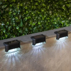 Zestaw 4 lampek solarnych LED czarnych IP44