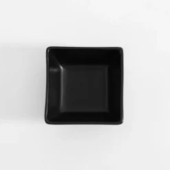 Zestaw 3 miseczek kwadratowych do serwowania czarny 165 ml