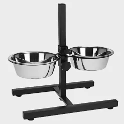 Zestaw 2 misek dla psa na stojaku