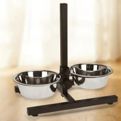 Zestaw 2 misek dla psa na stojaku