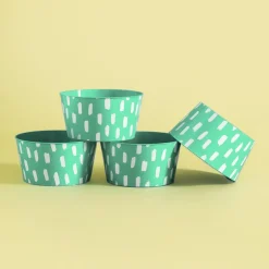 Zestaw 4 misek plastikowych zielony 750 ml