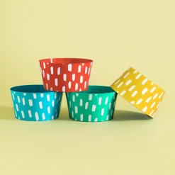 Zestaw 4 misek plastikowych zielony 750 ml