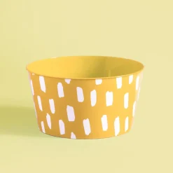 Zestaw 4 misek plastikowych żółty 750 ml