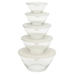 Zestaw 5 misek z pokrywkami MIX
