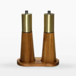 Zestaw 2 młynków do soli i pieprzu akacja