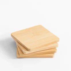 Zestaw 4 podstawek bambusowych 10 cm
