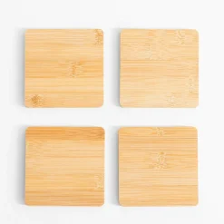 Zestaw 4 podstawek bambusowych 10 cm
