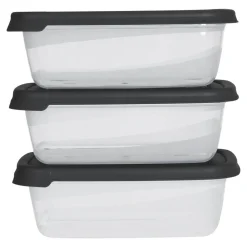 Zestaw 3 pojemników z pokrywką 600 ml MIX