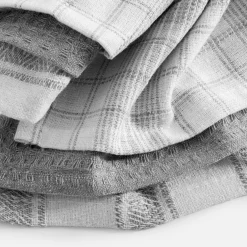 Zestaw 3 ręczników kuchennych szare 40x60 cm