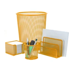 Zestaw biurkowy pomarańcz, 4 szt.