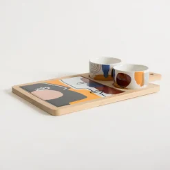 Zestaw do serwowania z talerzem i 2 miseczkami