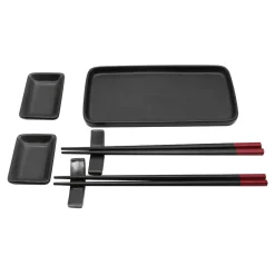 Zestaw do sushi czarny, 7 elementów