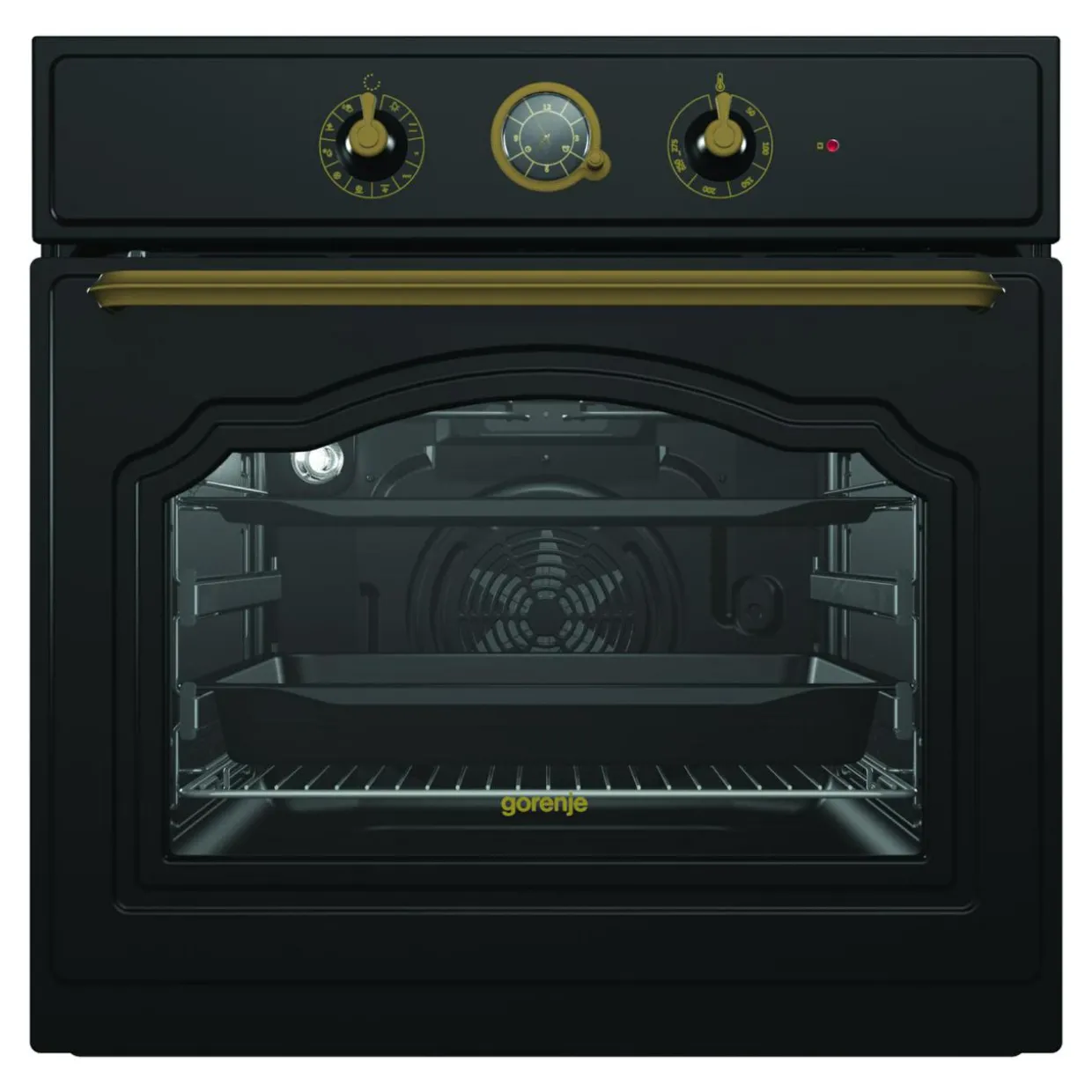 Zestaw GORENJE czarny CLASSICO – piekarnik i płyta gazowa