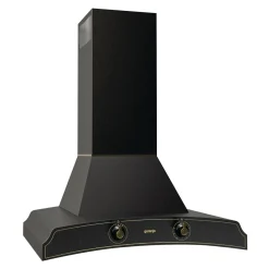 Zestaw GORENJE retro czarny CLASSICO – piekarnik, płyta gazowa, okap