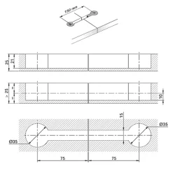 Zestaw montażowy do łączenia blatów KAMPO QUICK