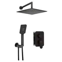 Zestaw prysznicowy podtynkowy mieszacz typu BOX nero ALPINIA