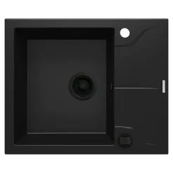 Zlewozmywak granitowy z ociekaczem czarny DEANTE ANDANTE