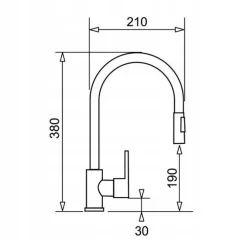 Zlewozmywak HEROS 79x50 cm lewy z baterią IDEA i czarnymi akcesoriami