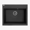 Zlewozmywak jednokomorowy 60x50 cm czarny granitowy LAVEO NOX
