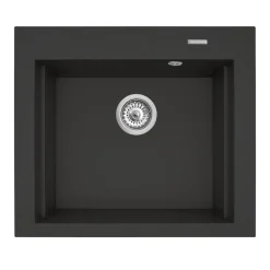 Zlewozmywak karbon NOTUS 57x51,5 cm + deska kuchenna i dzbanek z filrem