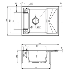 Zlewozmywak MAGNETIC ZRM G11A grafit metalik