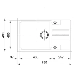 Zlewozmywak odwracalny czarny ALVEUS ORLANDO 130