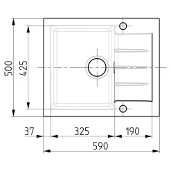 Zlewozmywak odwracalny czarny ALVEUS DRAGAN 10