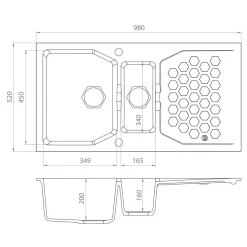 Zlewozmywak SANTORINI 70 twilight