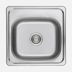 Zlewozmywak stalowy z baterią VITA 47,5x47,5 cm
