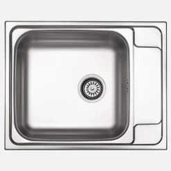 Zlewozmywak stalowy z ociekaczem dekor SOUL 63x50 cm