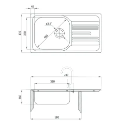 Zlewozmywak XYLO ZEX 0113