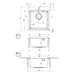 Zlewozmywak z baterią wielofunkcyjną OLFATO SATYNA
