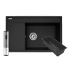 Zlewozmywak z wkładką ociekową prawy volcano ARES 79x50 cm + korkociąg