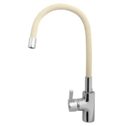 Zlewozmywak ZEFIR z baterią HERA beż piaskowy 79x50 cm + Pyra Clean