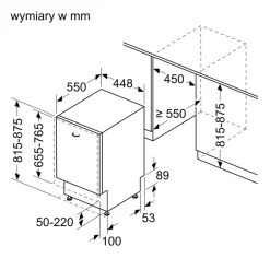 Zmywarka do zabudowy BOSCH 45 seria 4 SPH4HKX10E